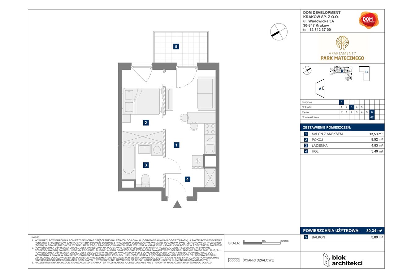 [APARTAMENTY PARK MATECZNEGO_1_2_B_6_67][MK][RZUT][Plan mieszkania]